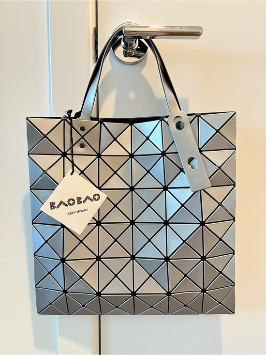 Issey Miyake Handbags - Issey Miyake Silver BAO BAO Geometric Tote